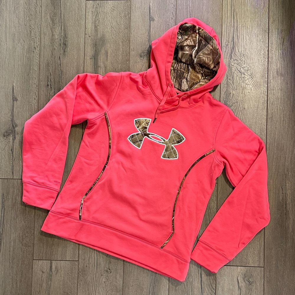 Under Armour Coral Hoodie with Camo Details